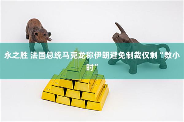 永之胜 法国总统马克龙称伊朗避免制裁仅剩“数小时”